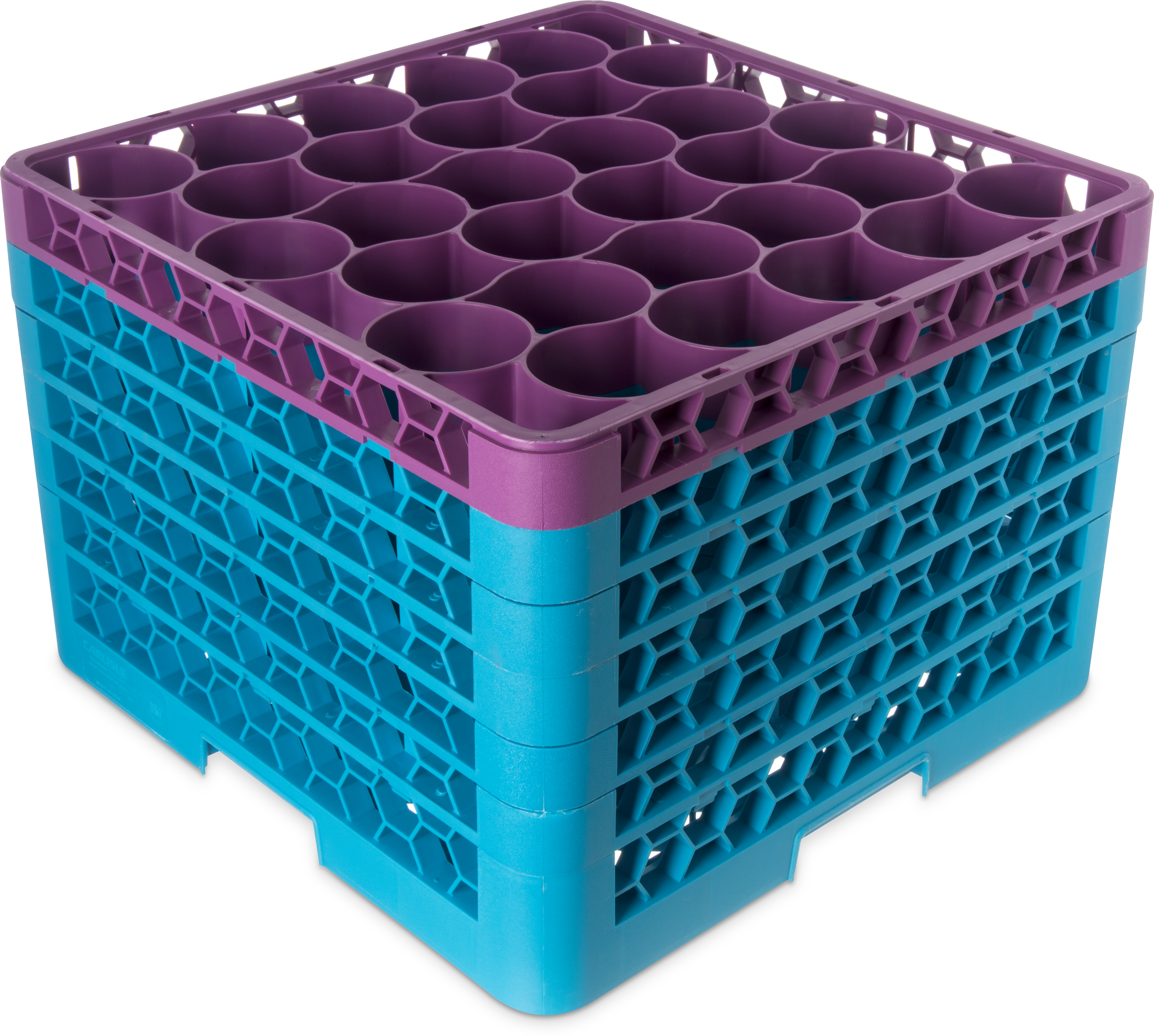 OptiClean NeWave Color-Coded Glass Rack with Five Extenders 30 Compartment - Lavender-Carlisle Blue
