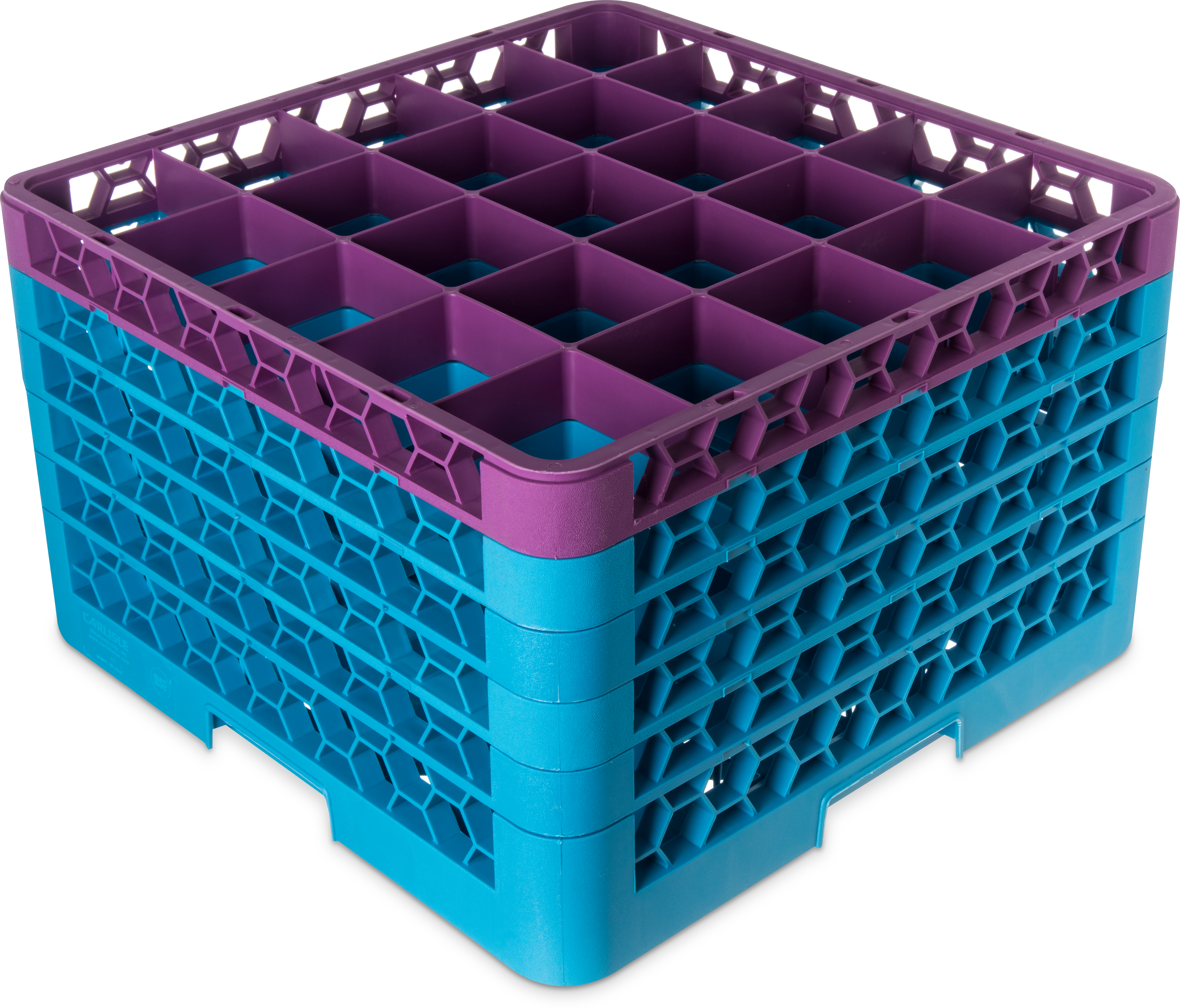 OptiClean 25 Compartment Glass Rack with 5 Extenders 11.9 - Lavender-Carlisle Blue