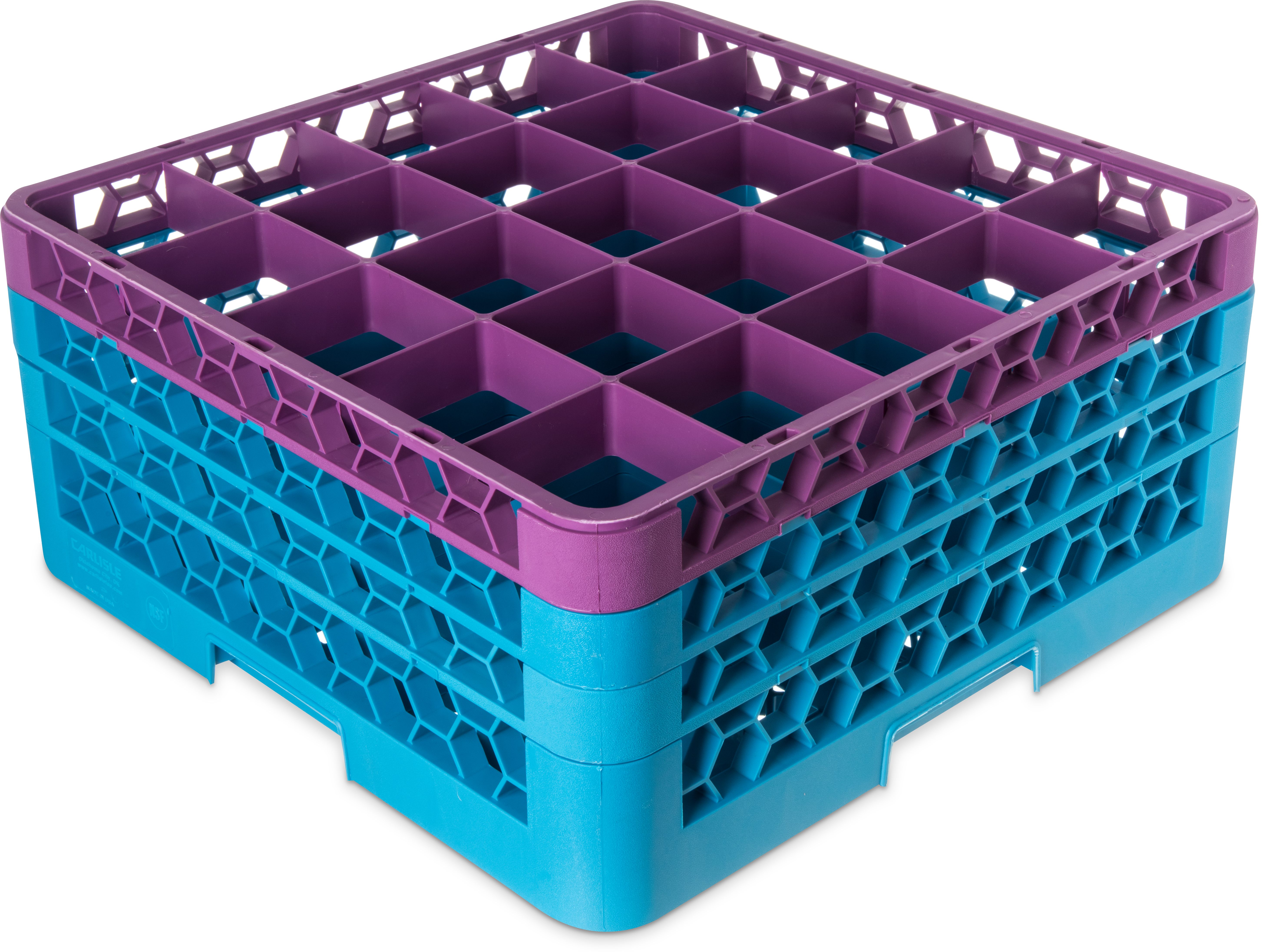 OptiClean 25 Compartment Glass Rack with 3 Extenders 8.72 - Lavender-Carlisle Blue