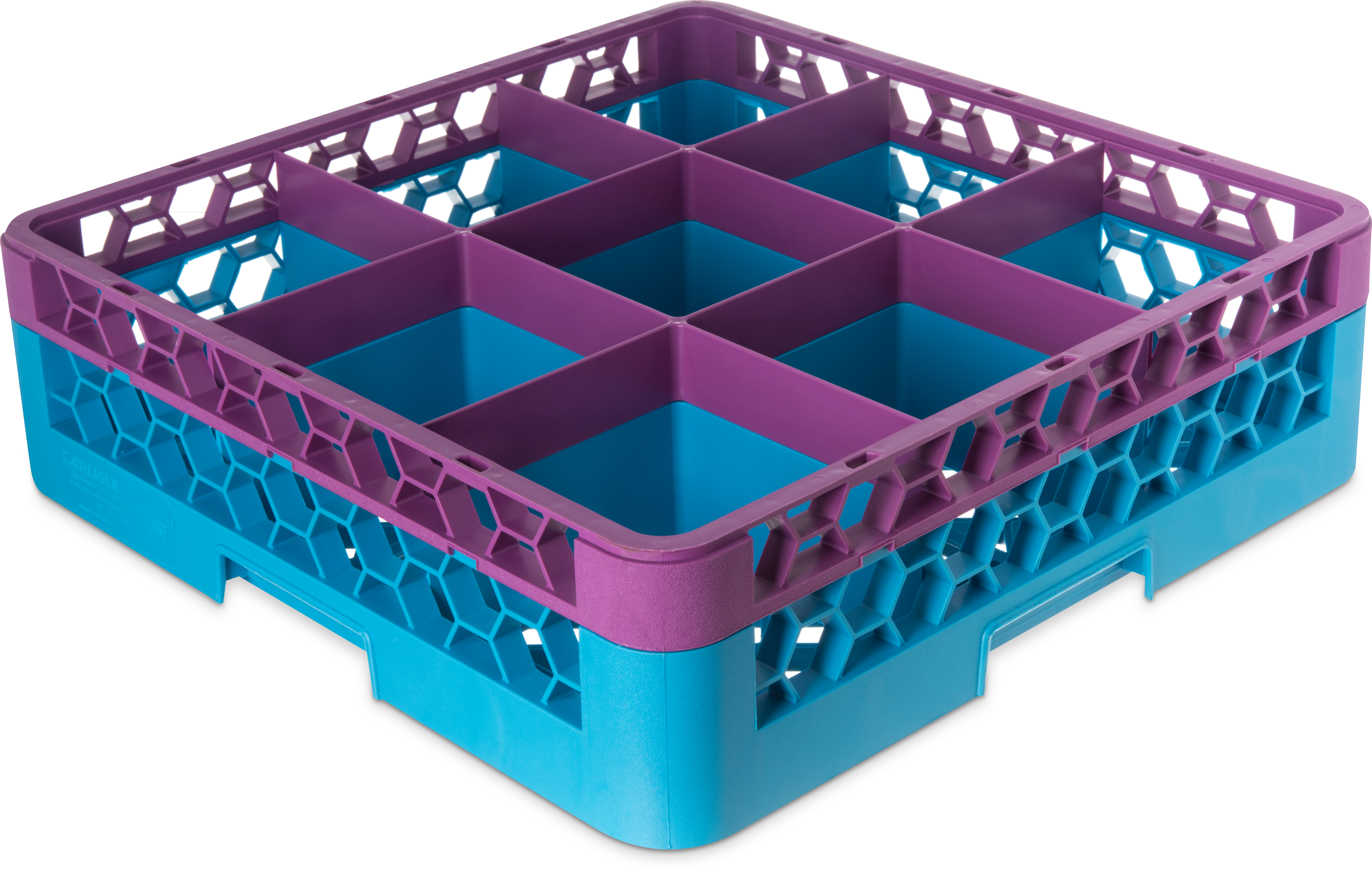 OptiClean 9 Compartment Glass Rack with 1 Extender 5.56 - Lavender-Carlisle Blue