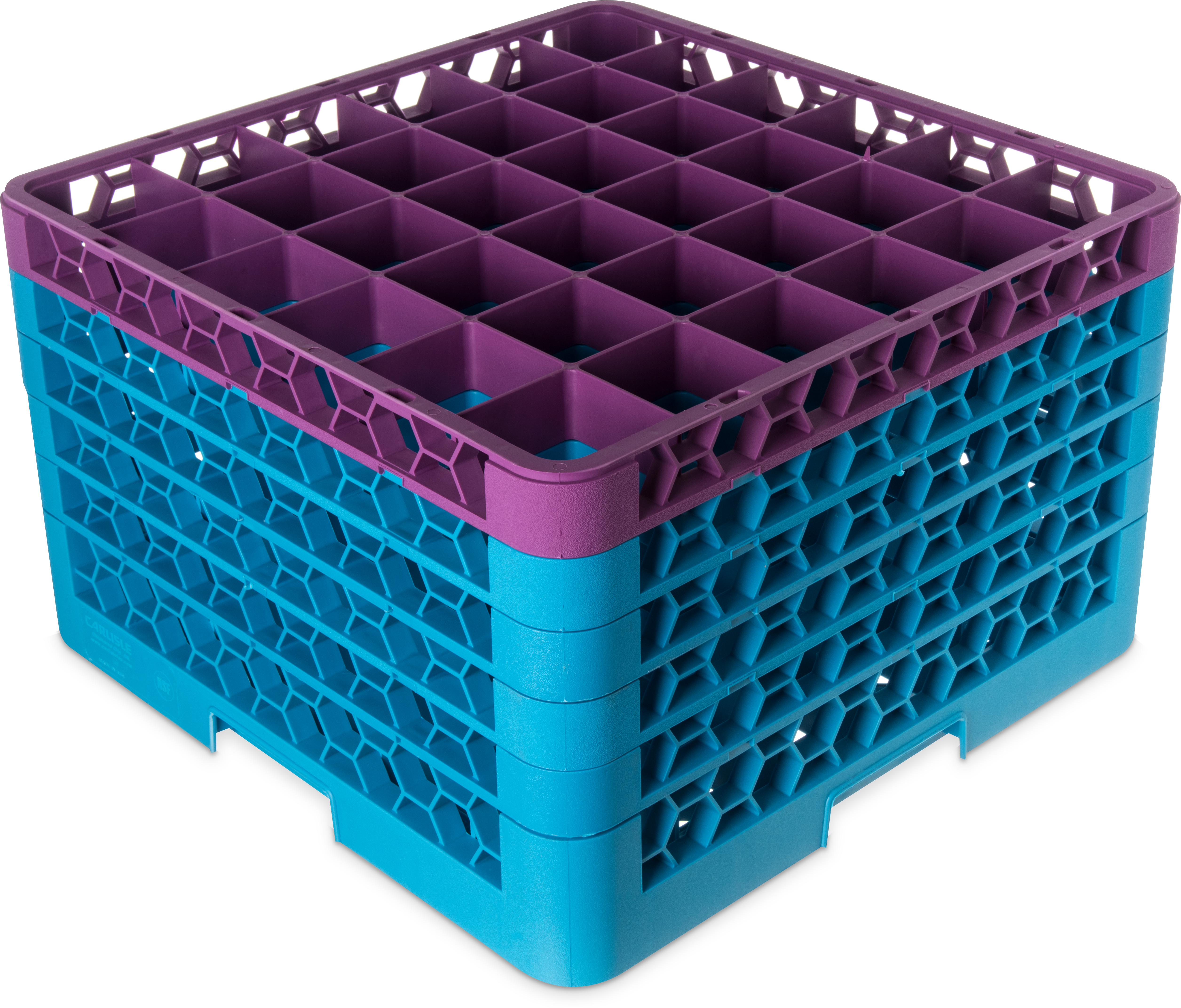 OptiClean 36 Compartment Glass Rack with 5 Extenders 11.9 - Lavender-Carlisle Blue