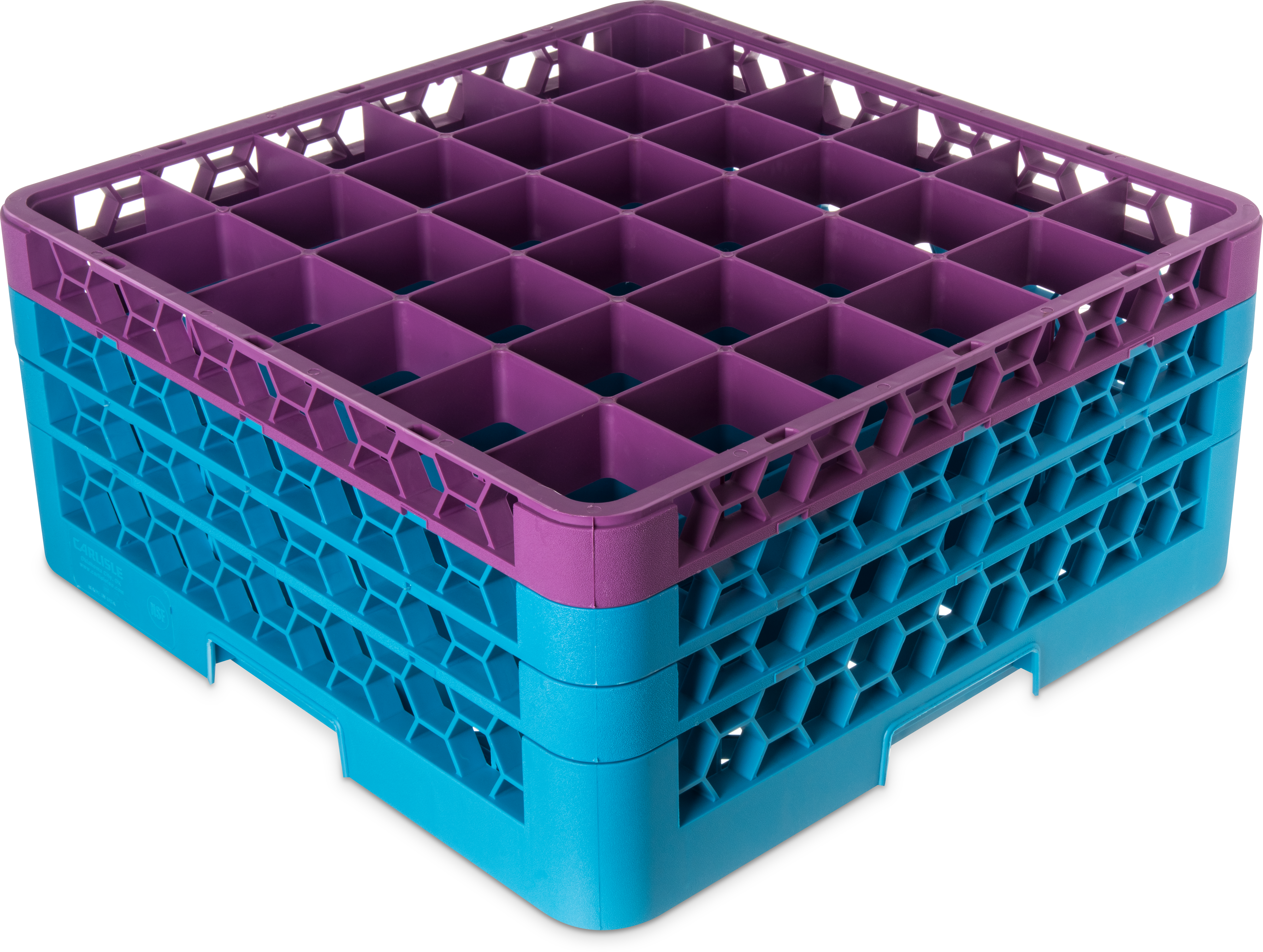 OptiClean 36 Compartment Glass Rack with 3 Extenders 8.72 - Lavender-Carlisle Blue