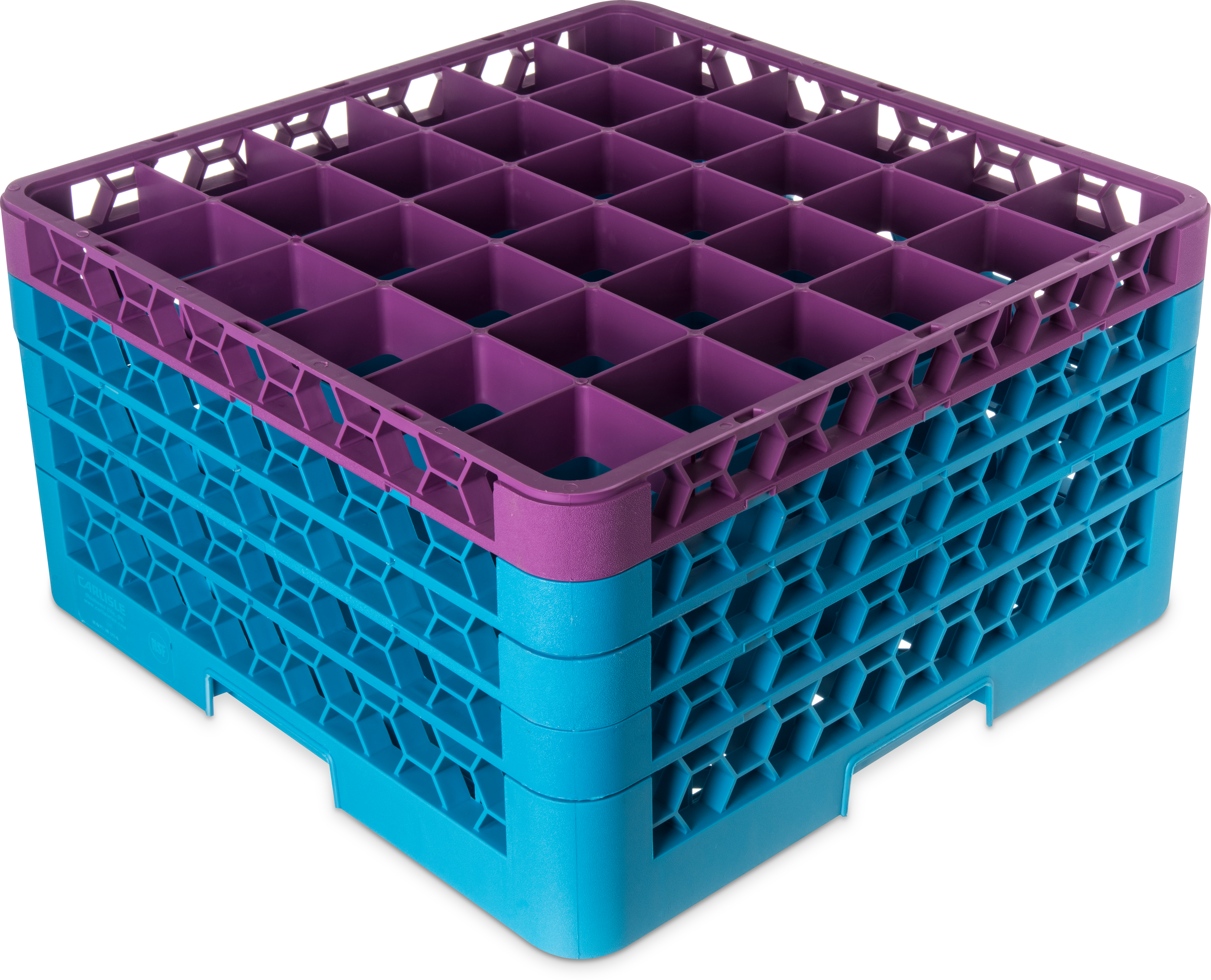 OptiClean 36 Compartment Glass Rack with 4 Extenders 10.3 - Lavender-Carlisle Blue
