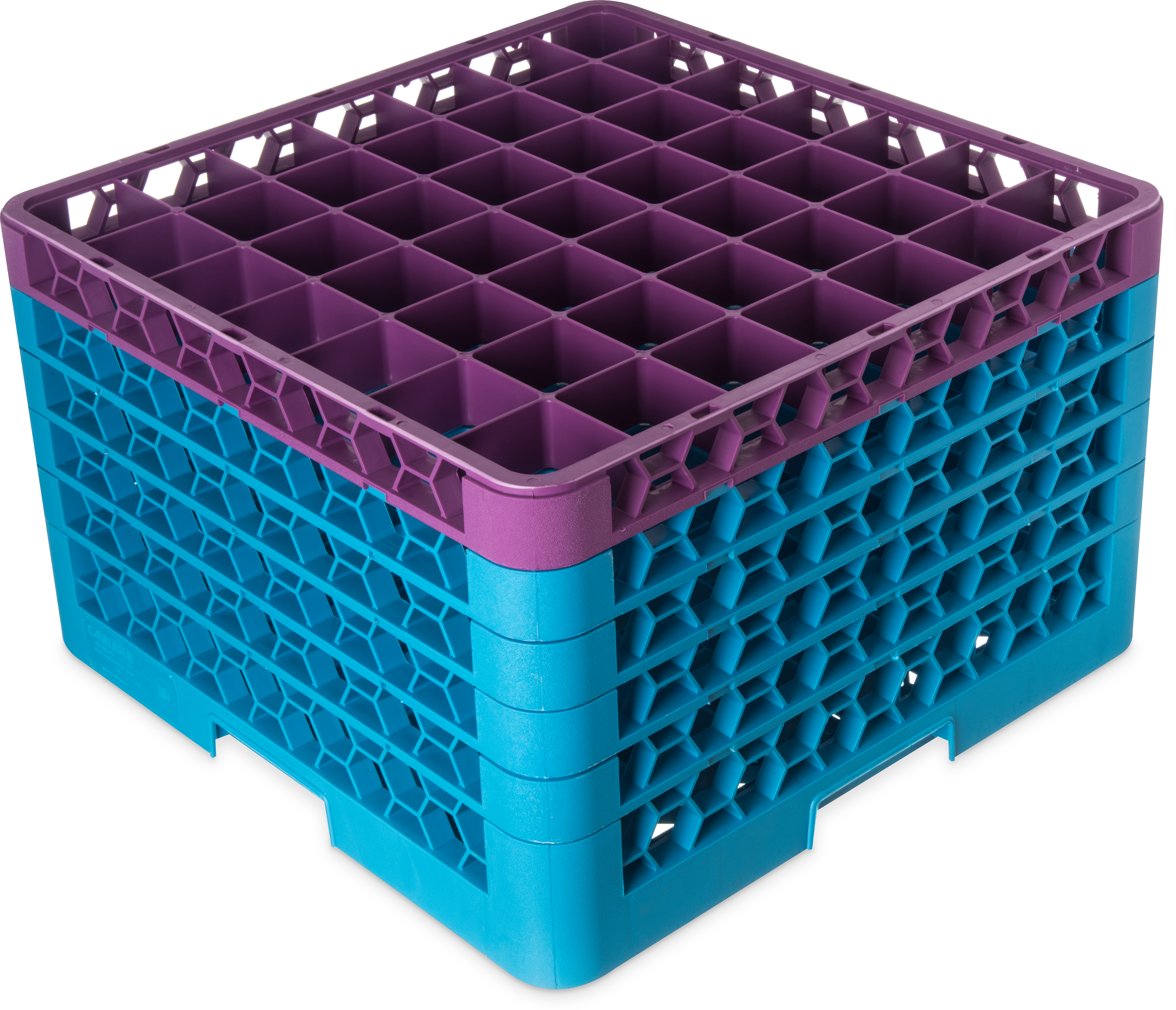 OptiClean 49 Compartment Glass Rack with 5 Extenders 11.9 - Lavender-Carlisle Blue