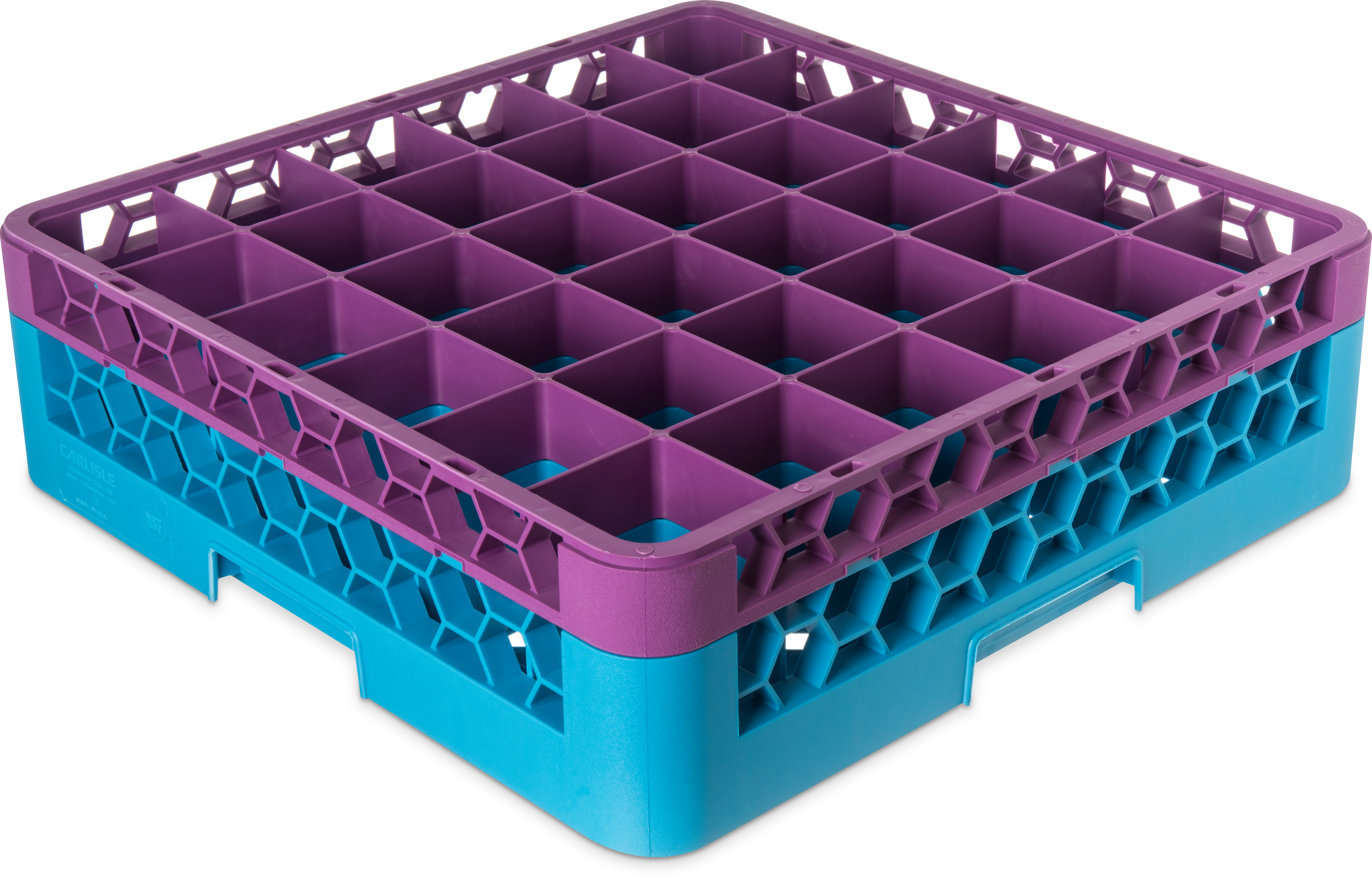 OptiClean 36 Compartment Glass Rack with 1 Extender 5.56 - Lavender-Carlisle Blue