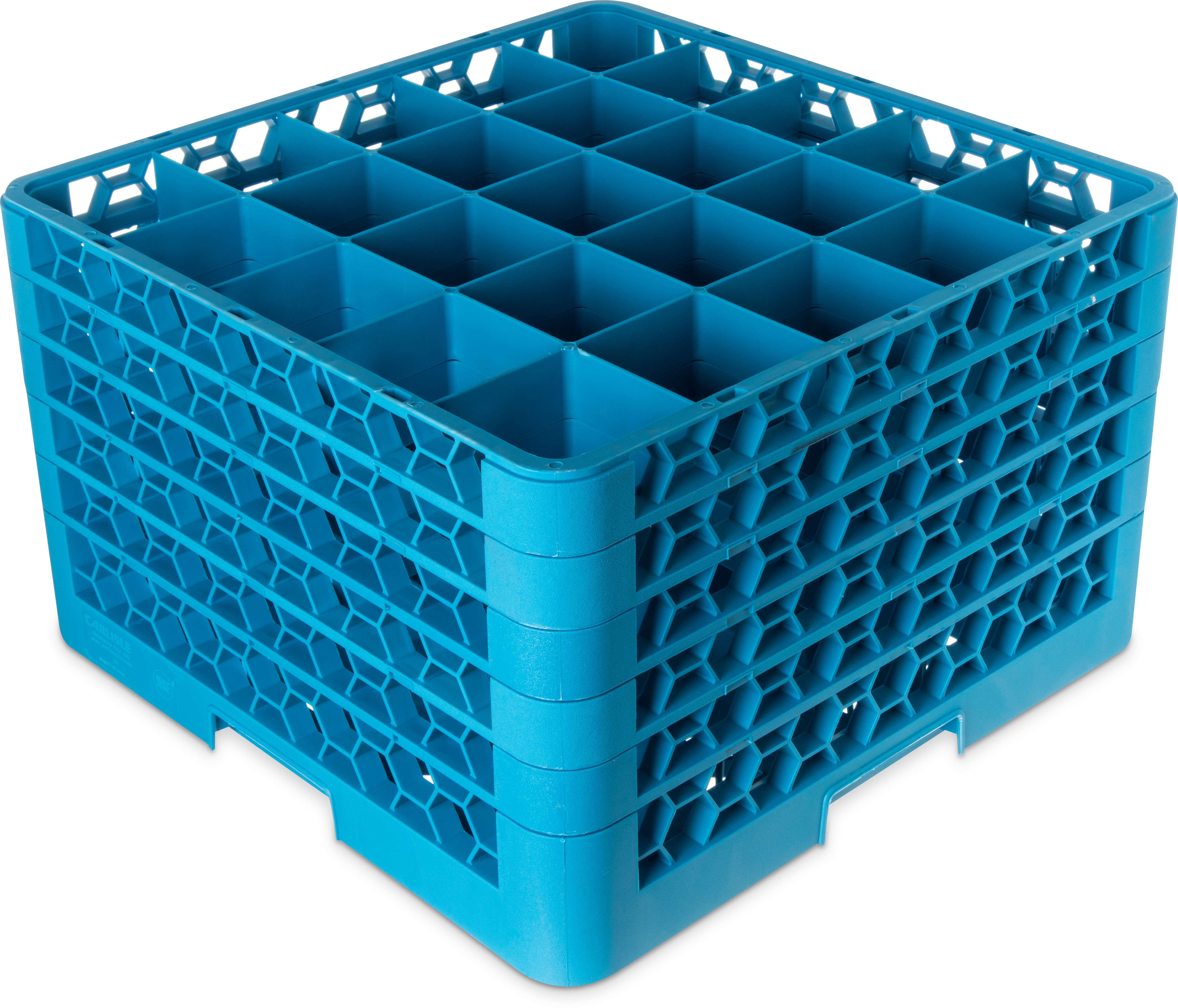 25 Compartment Glass Rack with 5 Extenders 11.9 - Carlisle Blue