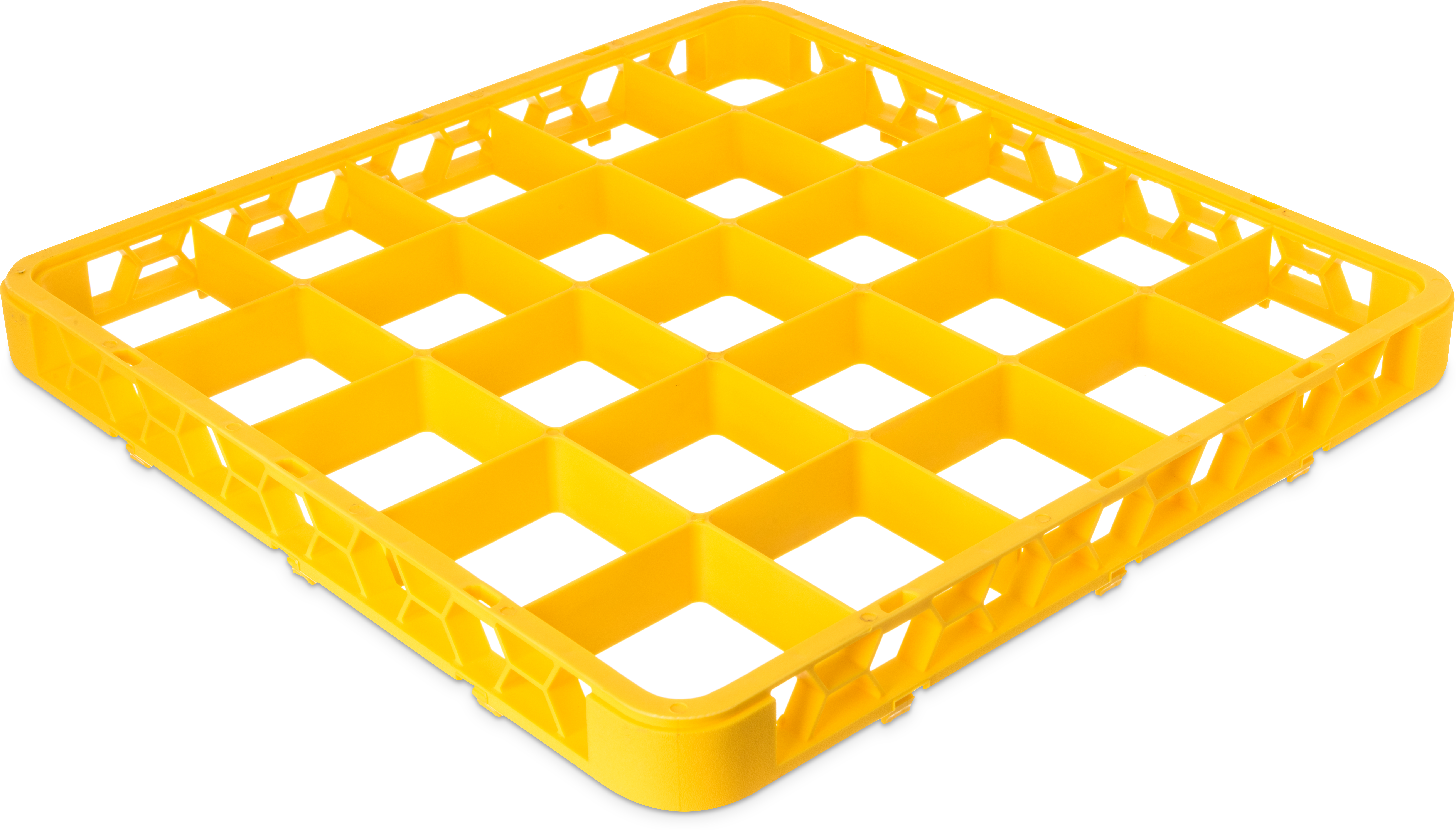 OptiClean 25 Compartment Divided Glass Rack Extender 1.78 - Yellow