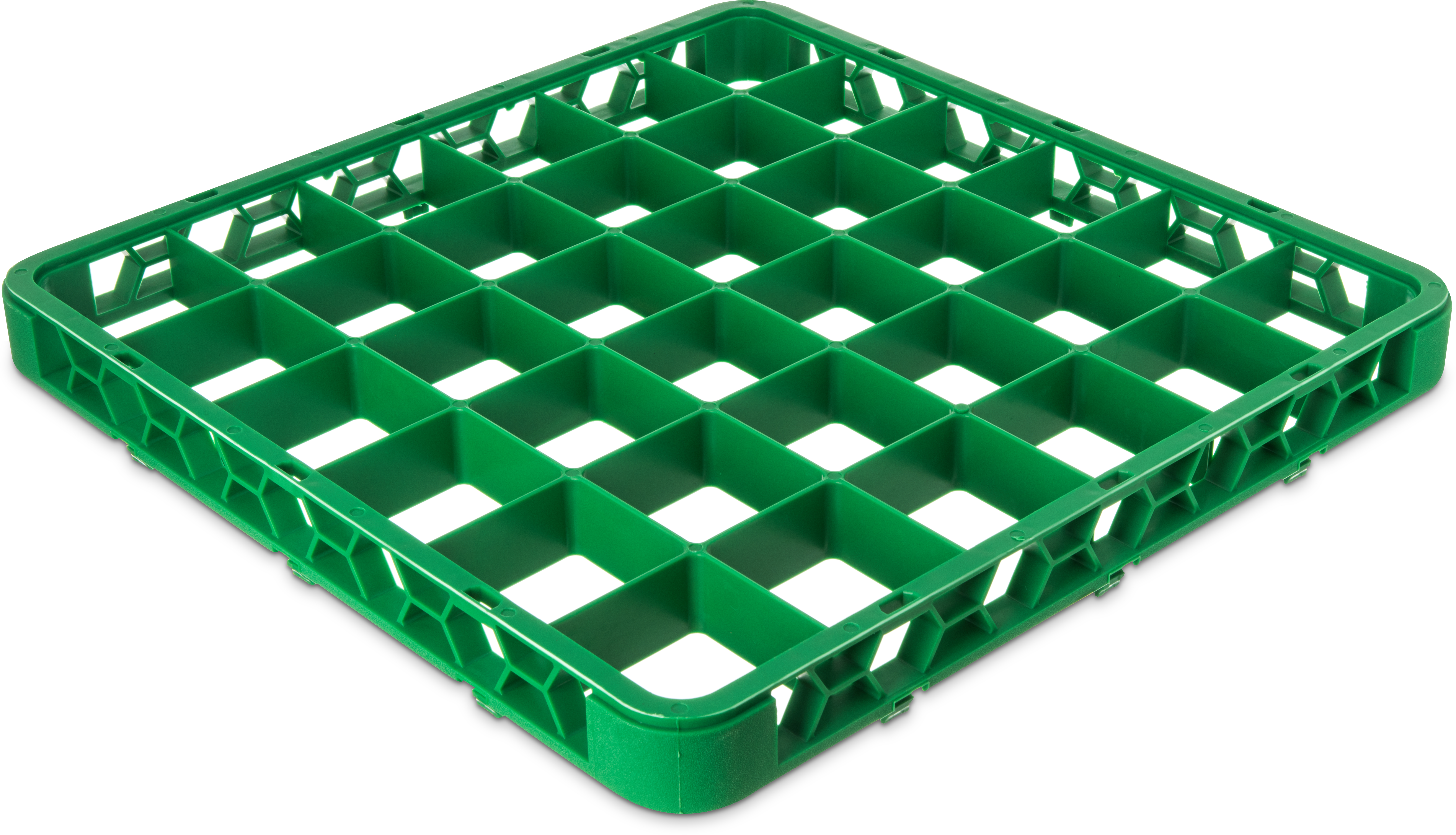 OptiClean 36 Compartment Divided Glass Rack Extender 1.78 - Green