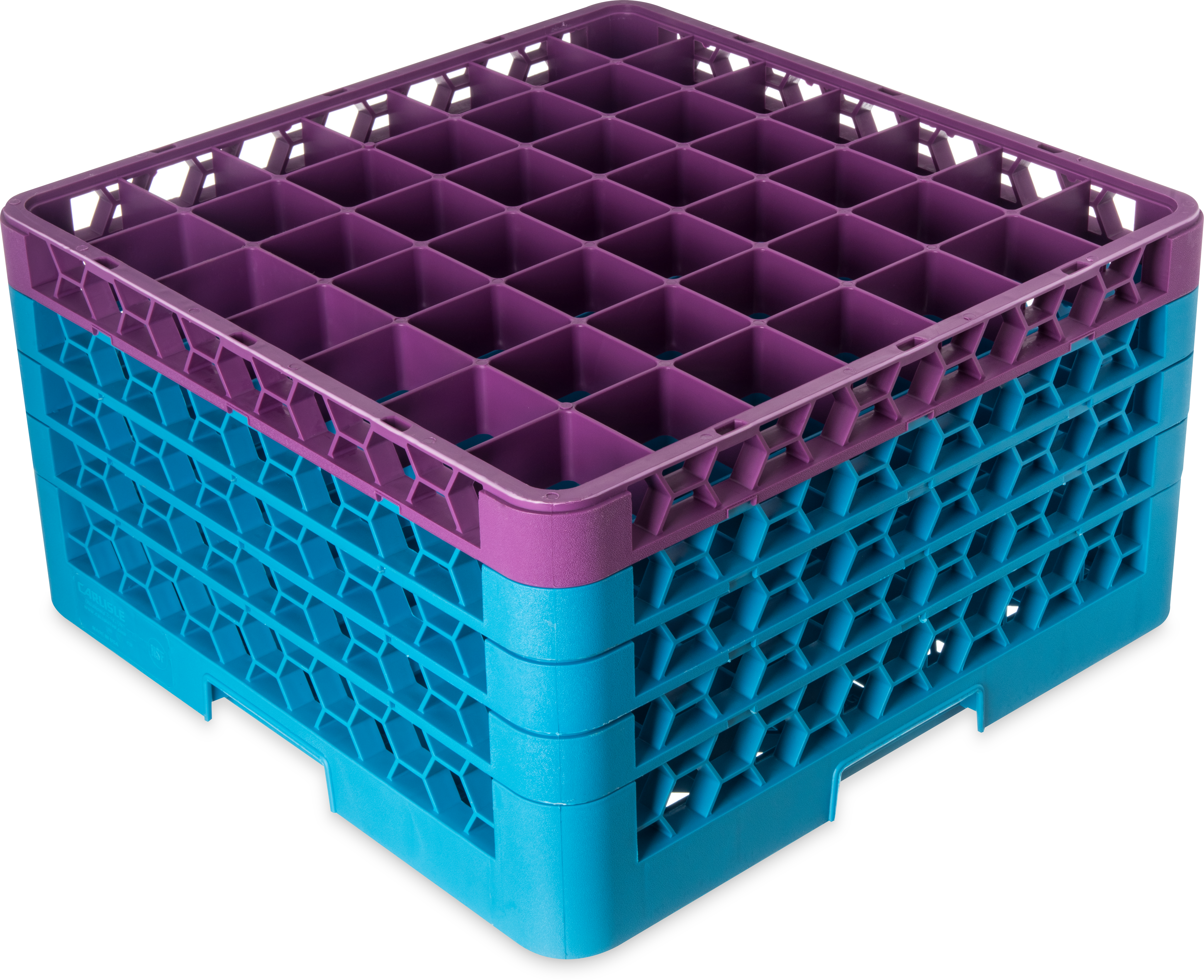 OptiClean 49 Compartment Glass Rack with 4 Extenders 10.3 - Lavender-Carlisle Blue