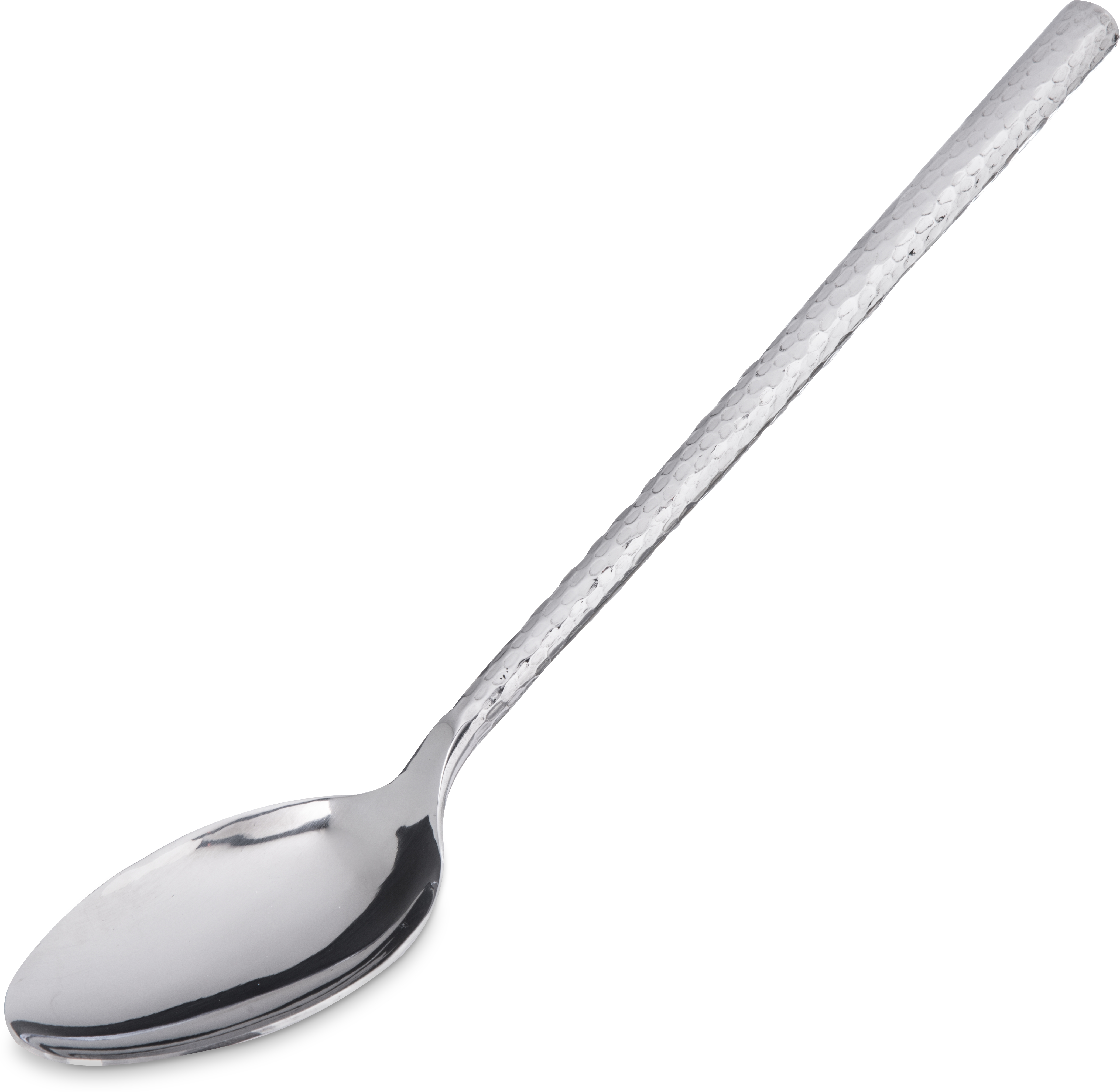 Terra Solid Serving Spoon 12 - Hammered Mirror Finish - Stainless Steel