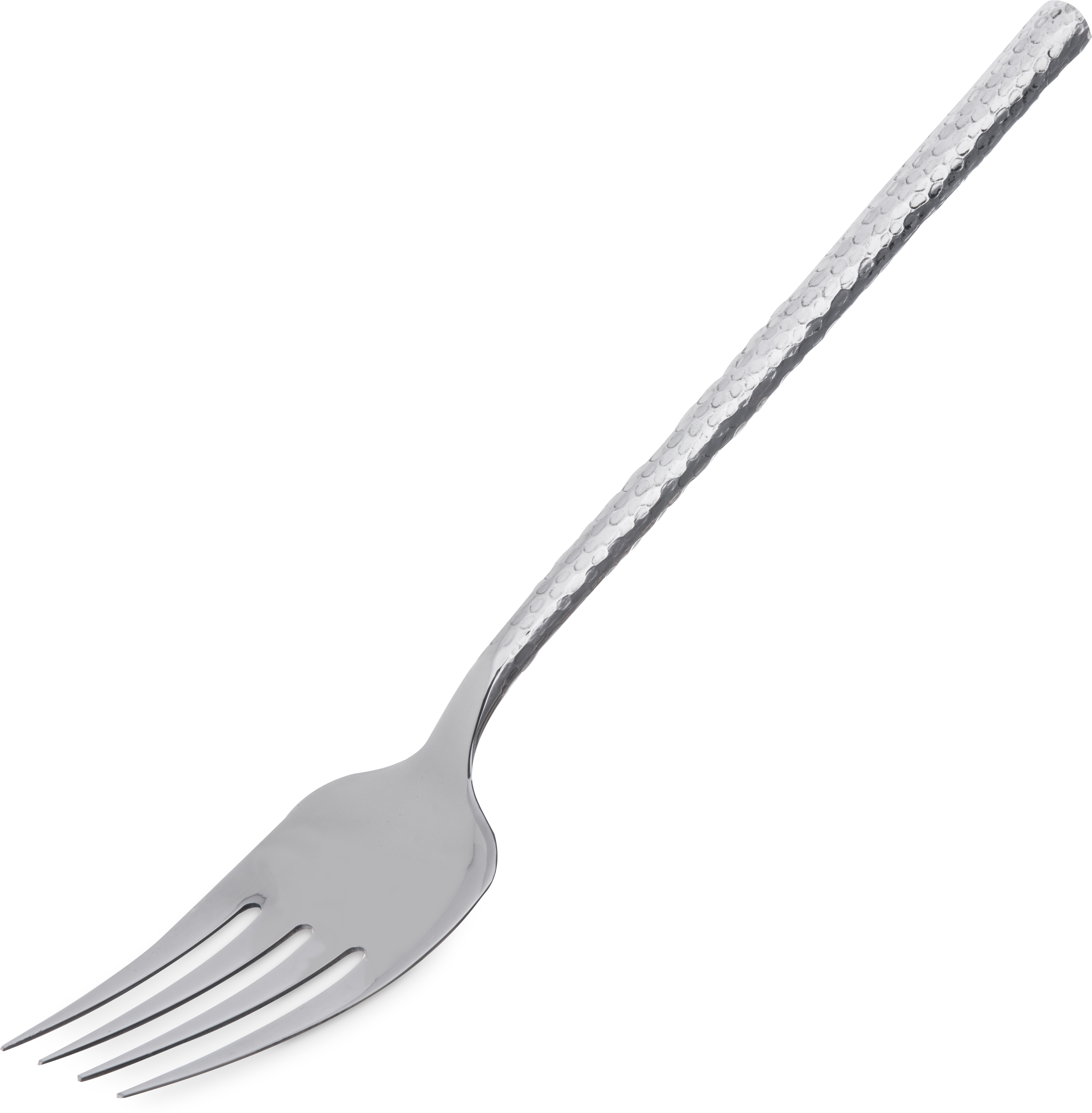 Terra Cold Meat Fork 12 - Hammered Mirror Finish - Stainless Steel