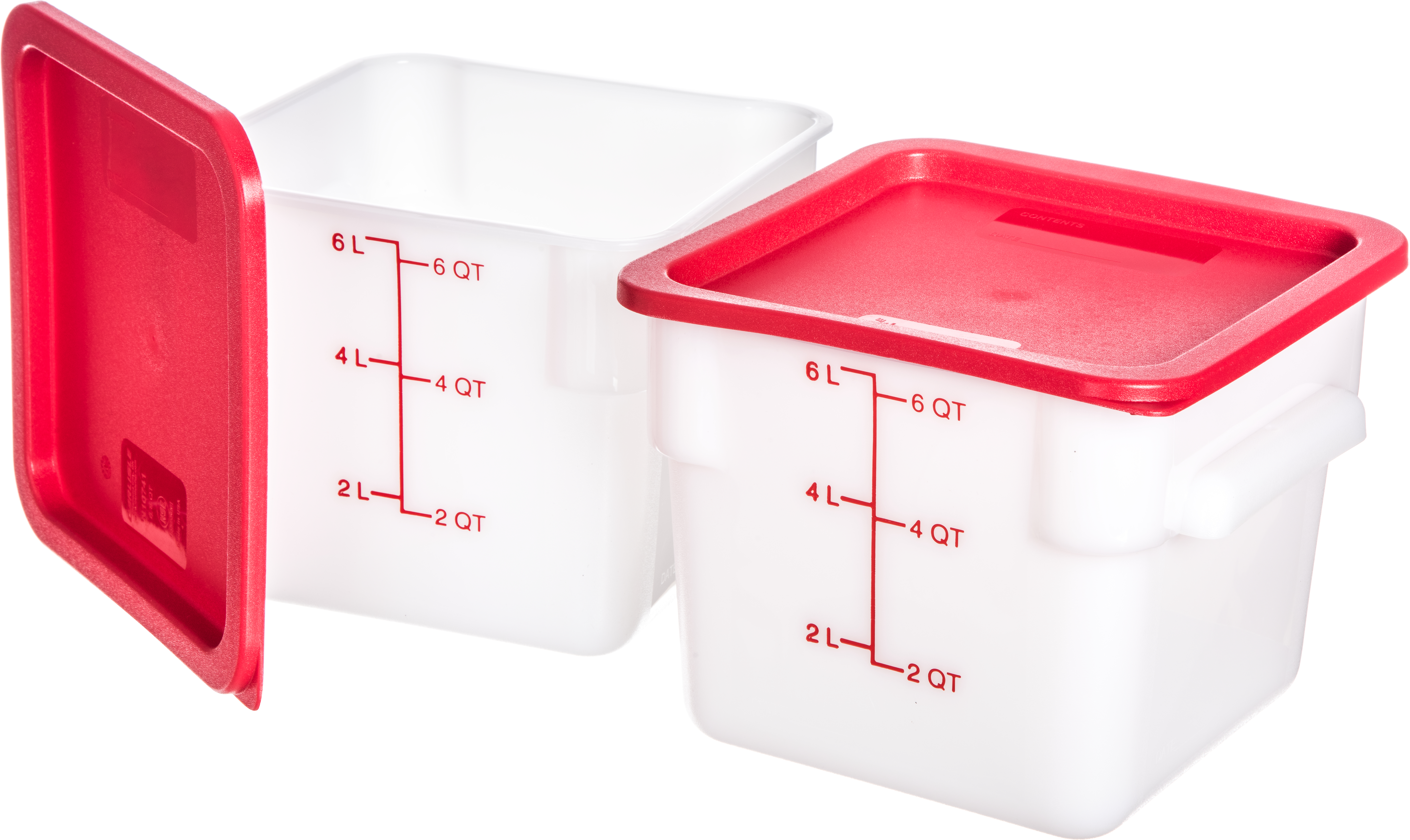 4-Quart Square White Food Storage Container