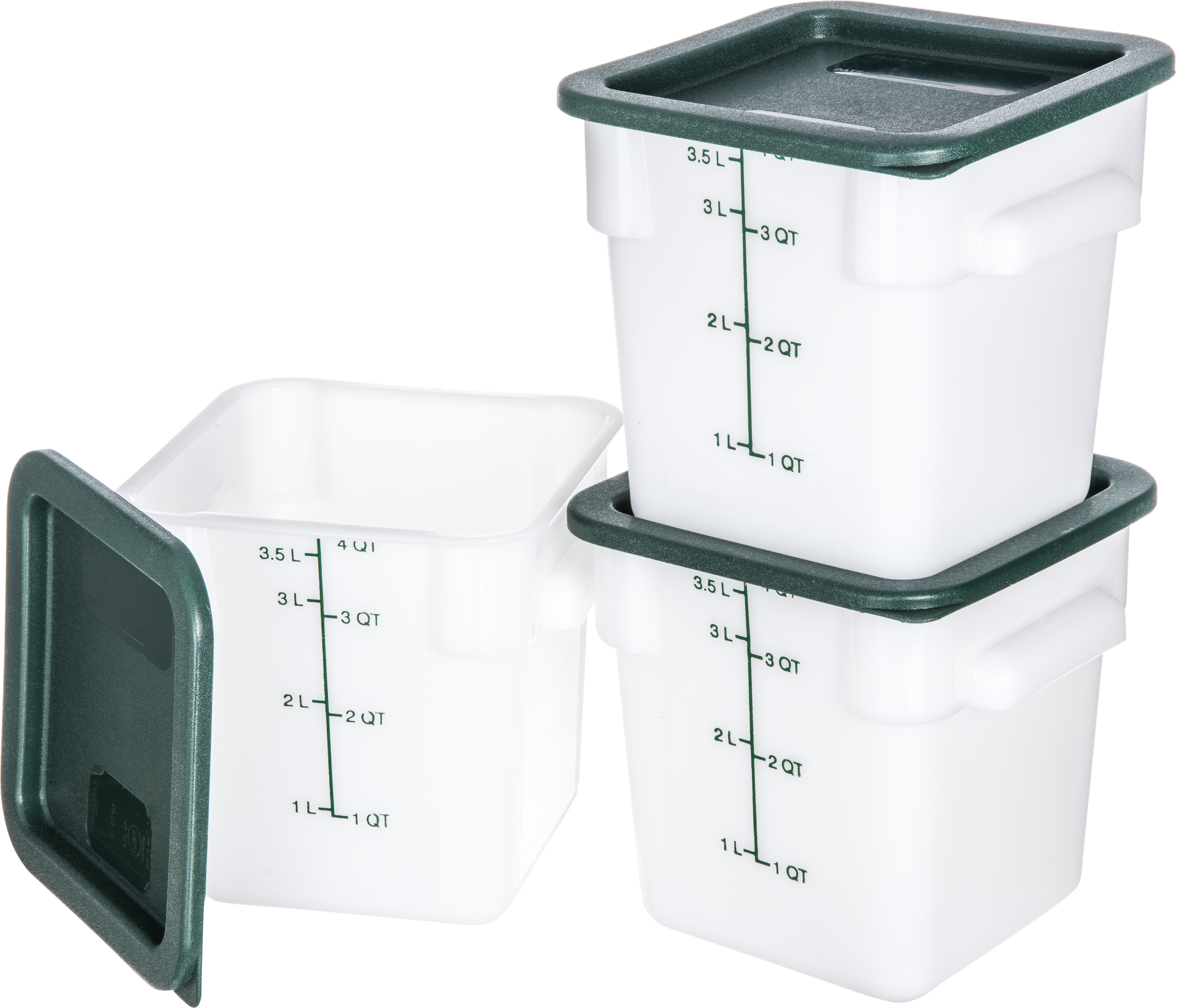 CFS Brands Square Container 4 qt PE White, 1/Case (11961-302)